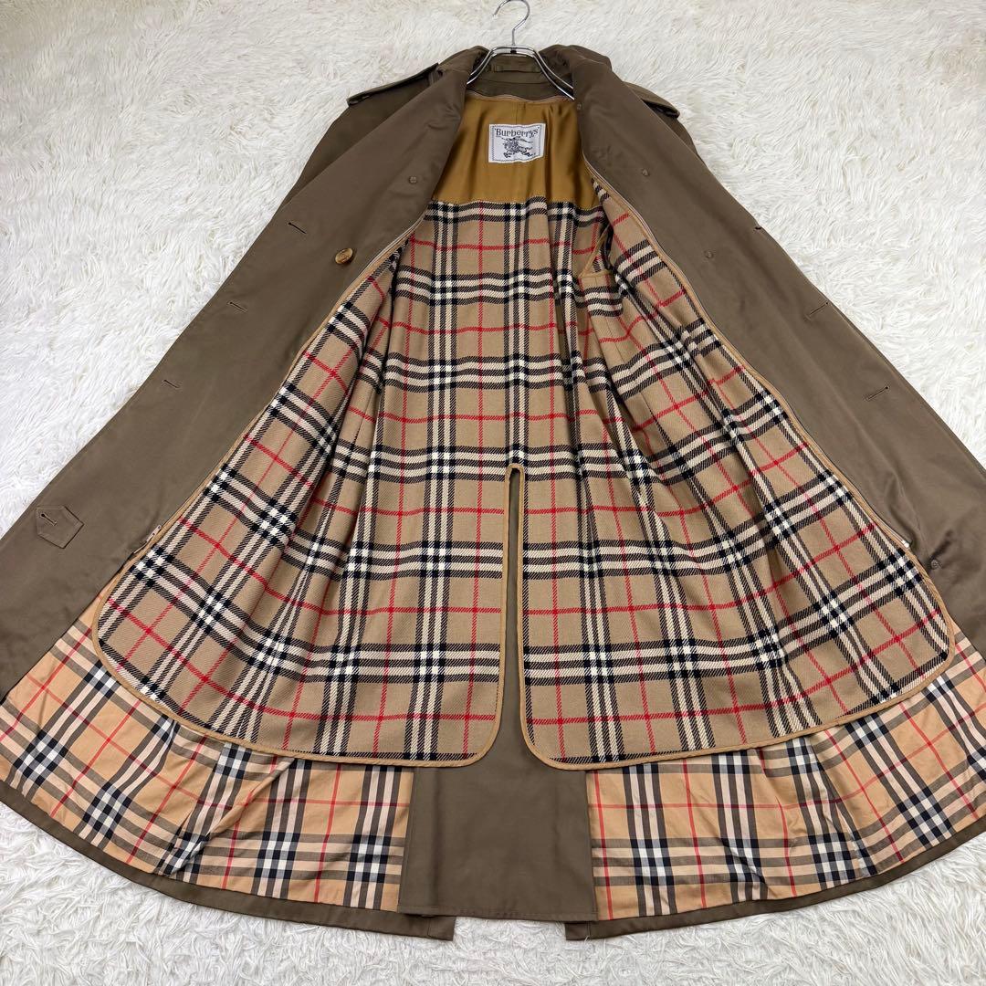 極美品 90s バーバリー トレンチコート 着丈112 ライナー チェック