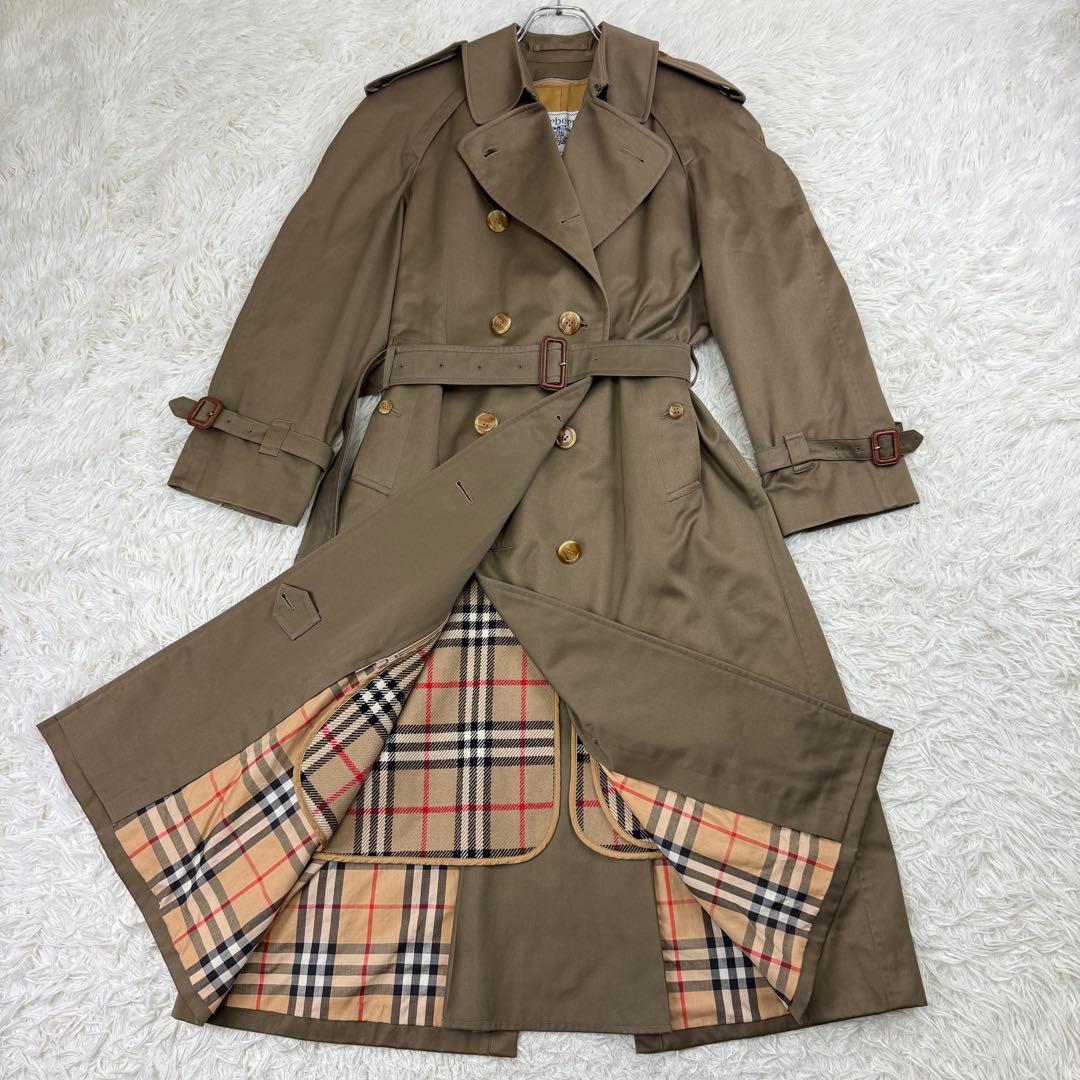 極美品 90s バーバリー トレンチコート 着丈112 ライナー チェック