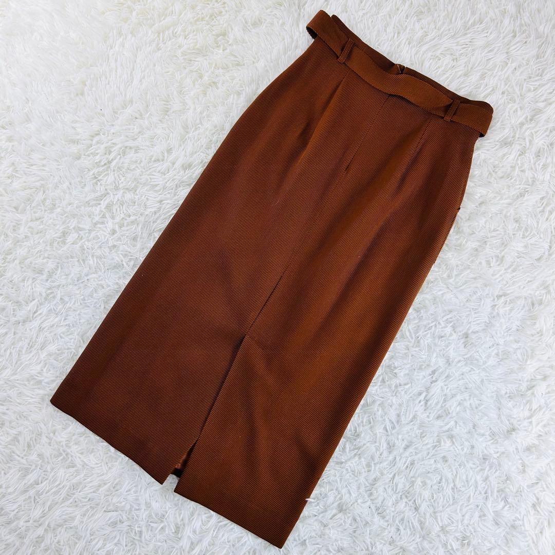 新品　アナイ　ANAYI ウールカルゼアウトポケットスカート　M