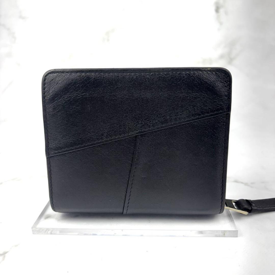 【極上美品】LOEWEロエベ【アナグラム】パズル⭐財布 ラウンドジップ ブラック