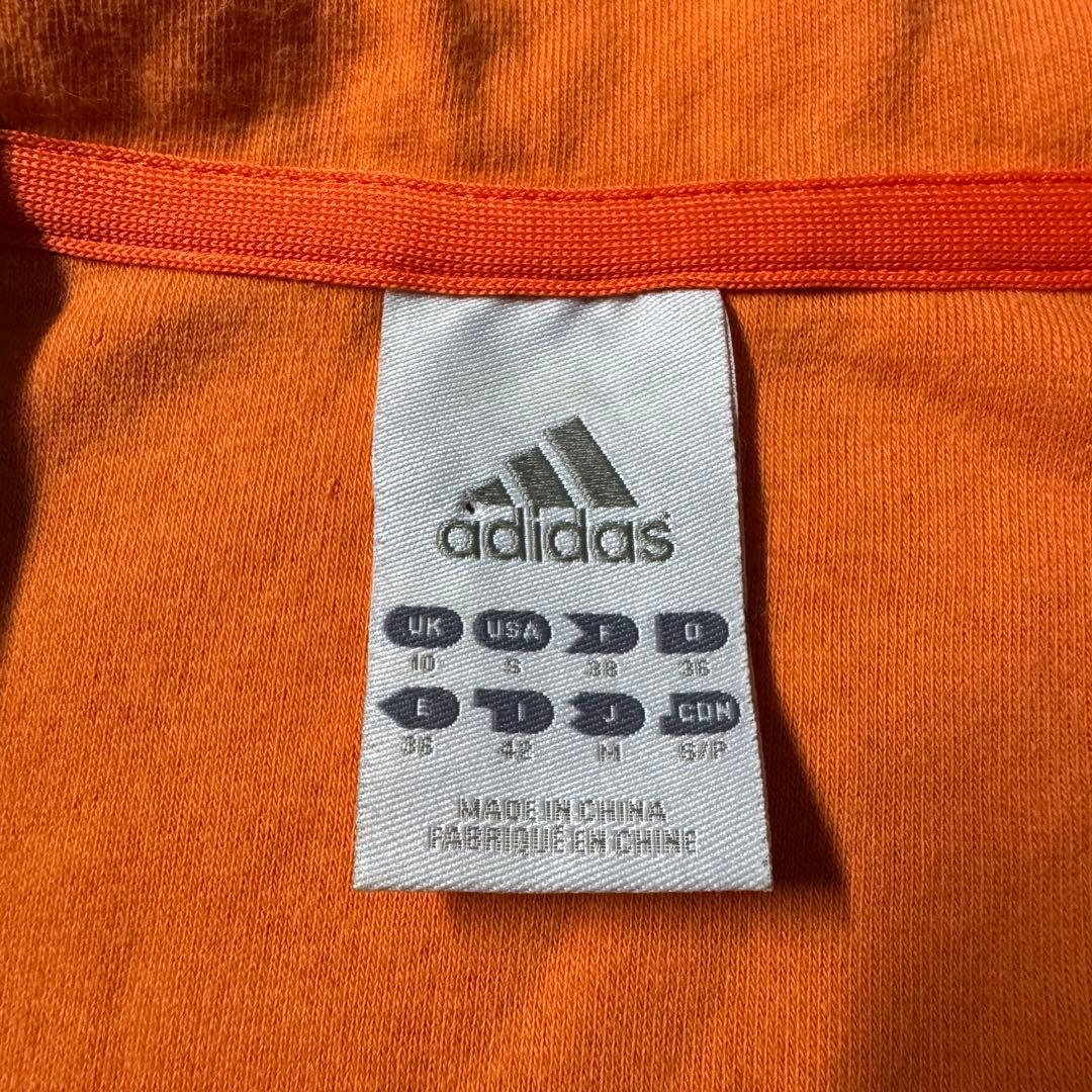 00s adidas ピチ ポロシャツ オレンジ パイルy2k平成女児平成ギャル