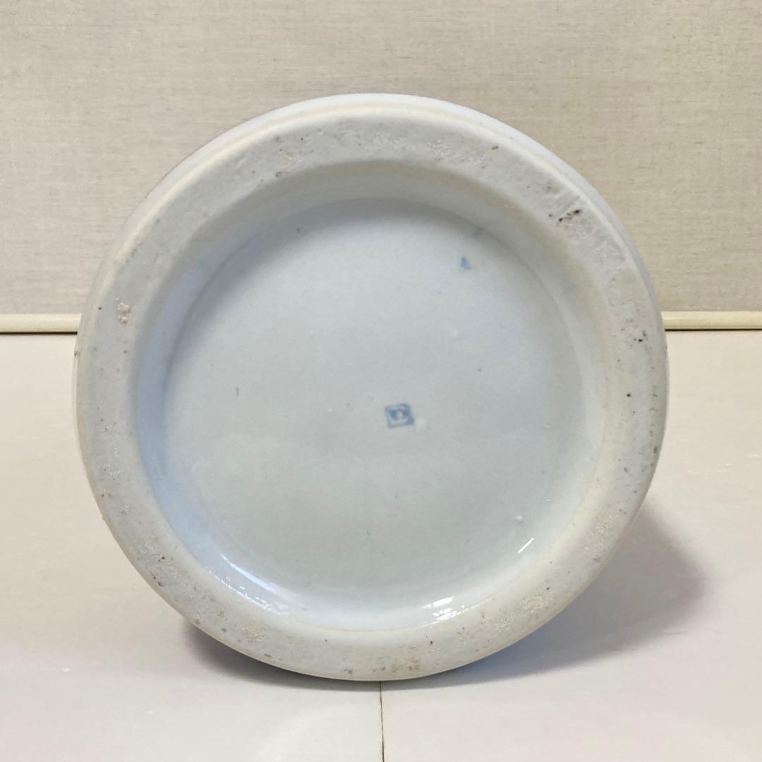 傘立て アンブレラスタンド 陶器 染付 花鳥 風景 山水 和風 円柱 レトロ