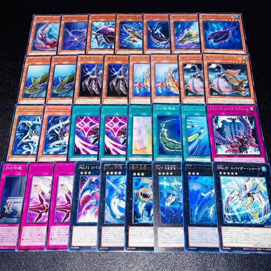 d89遊戯王 シャーク 構築済みデッキ 本格構築 調整パーツ スリーブ付