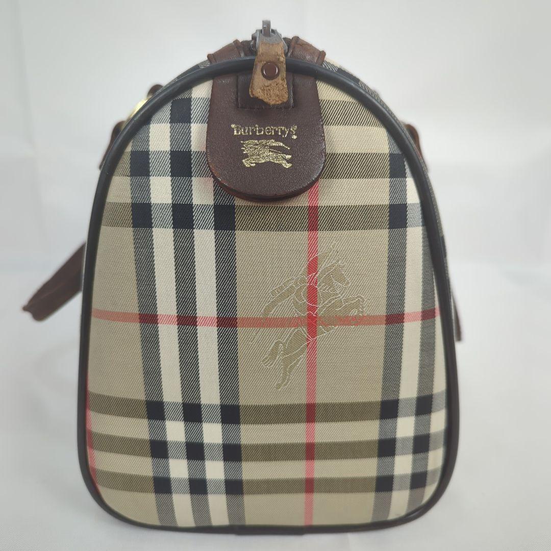 BURBERRY バーバリー ノバチェック ミニ ボストンバッグ キャンバス