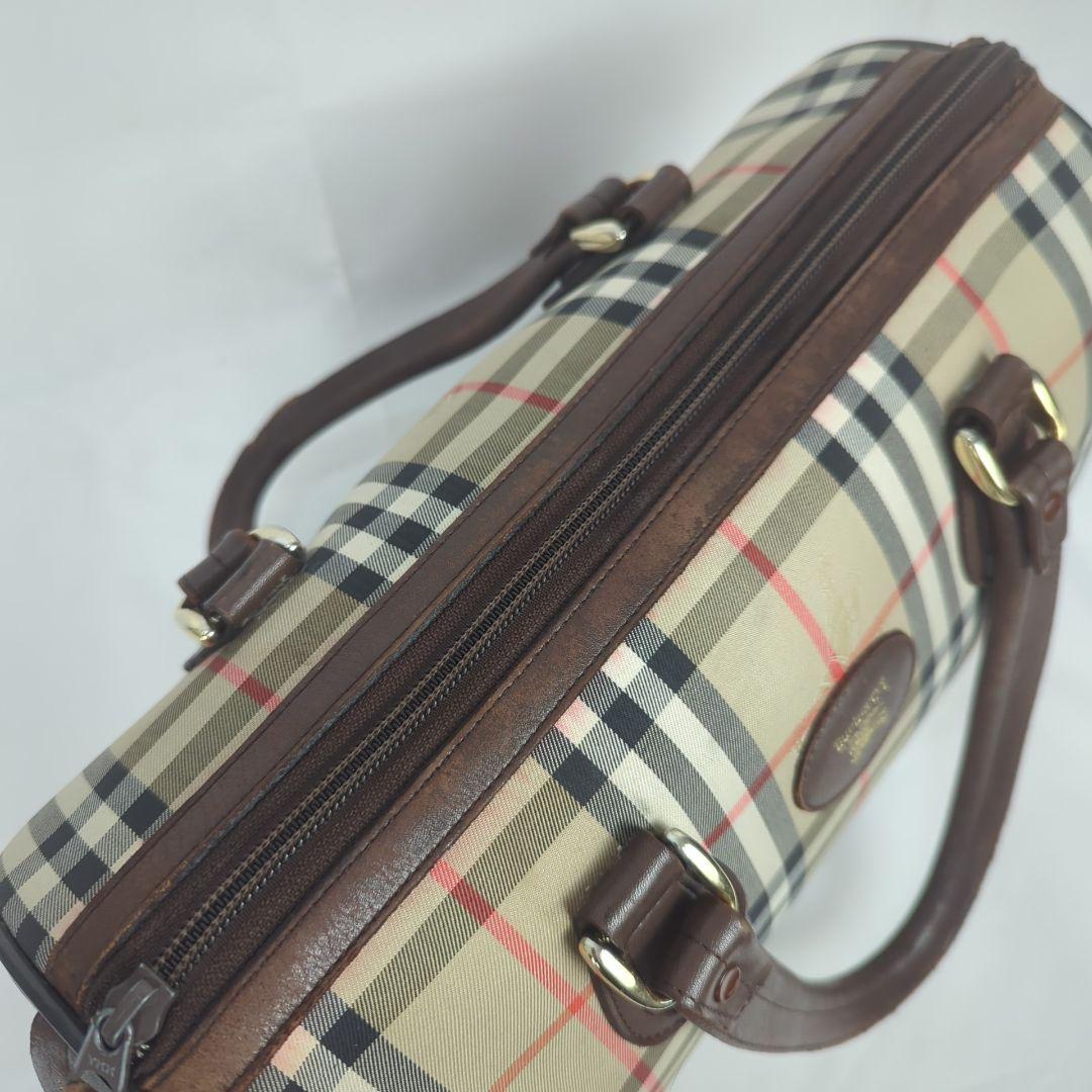 BURBERRY バーバリー ノバチェック ミニ ボストンバッグ キャンバス