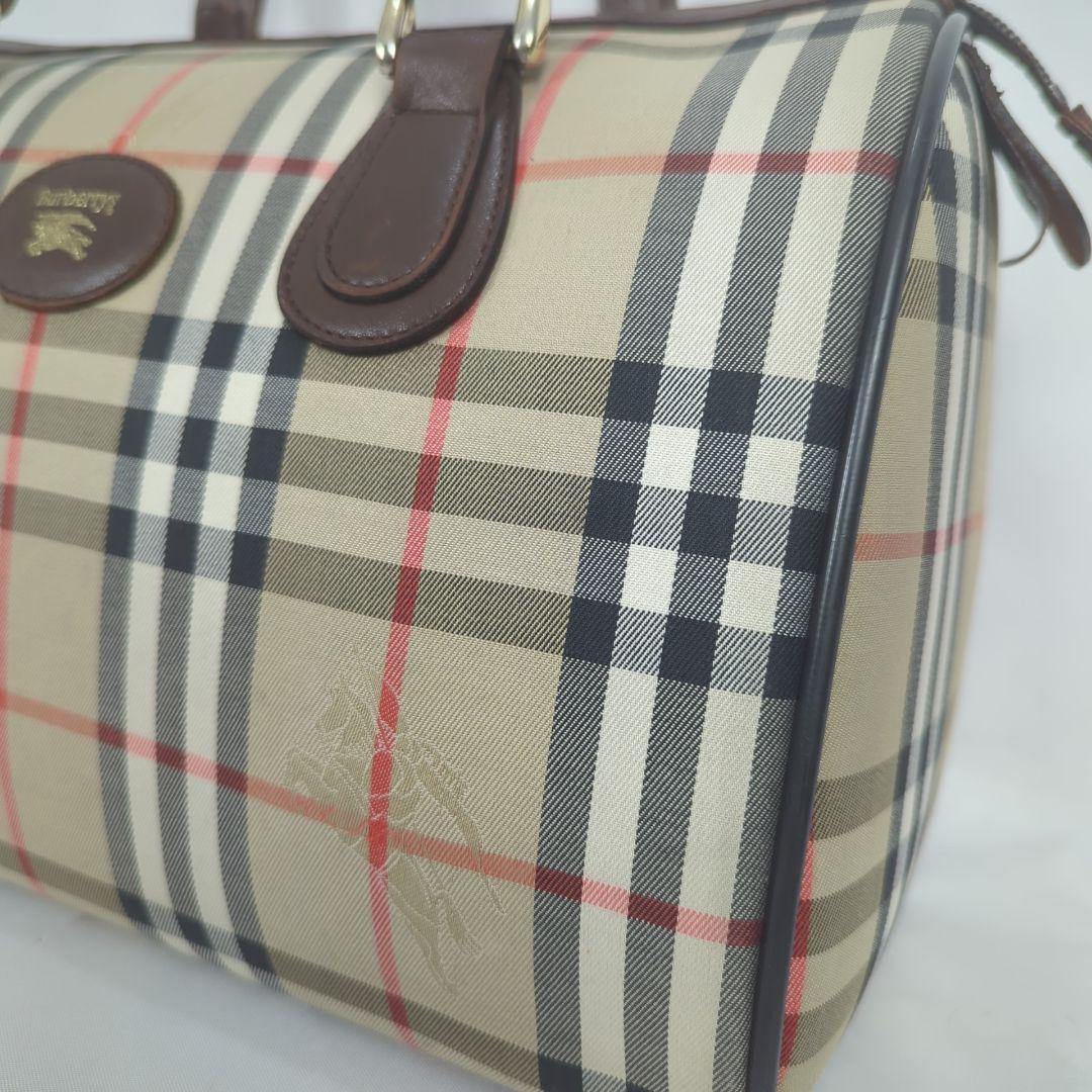 BURBERRY バーバリー ノバチェック ミニ ボストンバッグ キャンバス