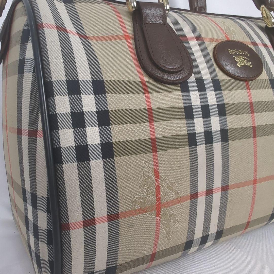 BURBERRY バーバリー ノバチェック ミニ ボストンバッグ キャンバス