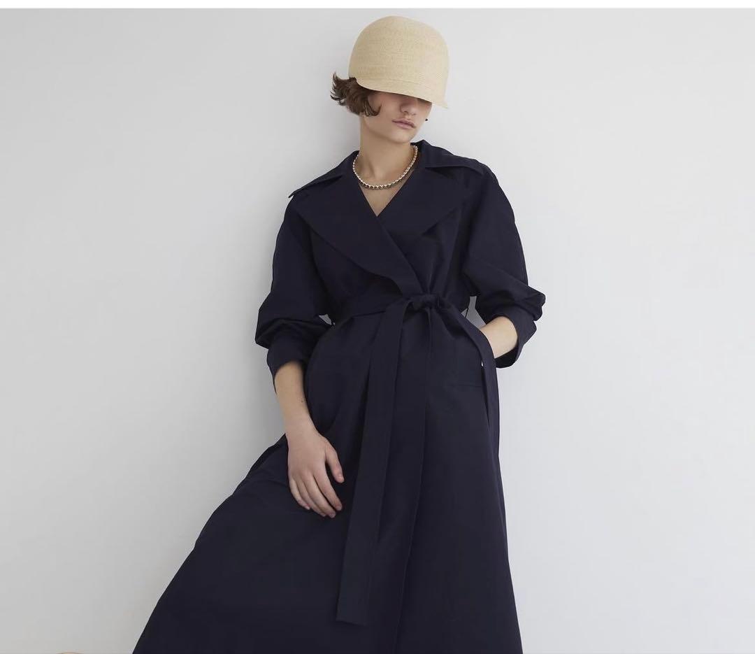 美品SHE Tokyo maggie コート ロングトレンチ ブラック