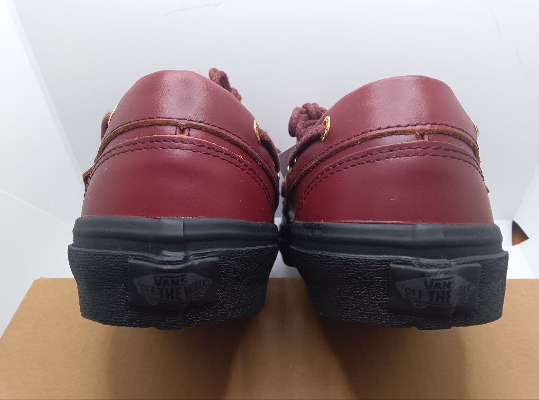 D*u様 新品VANSモカシンデッキシューズ本革レザー茶ブラウン26.5cm