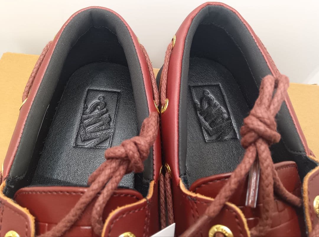 D*u様 新品VANSモカシンデッキシューズ本革レザー茶ブラウン26.5cm