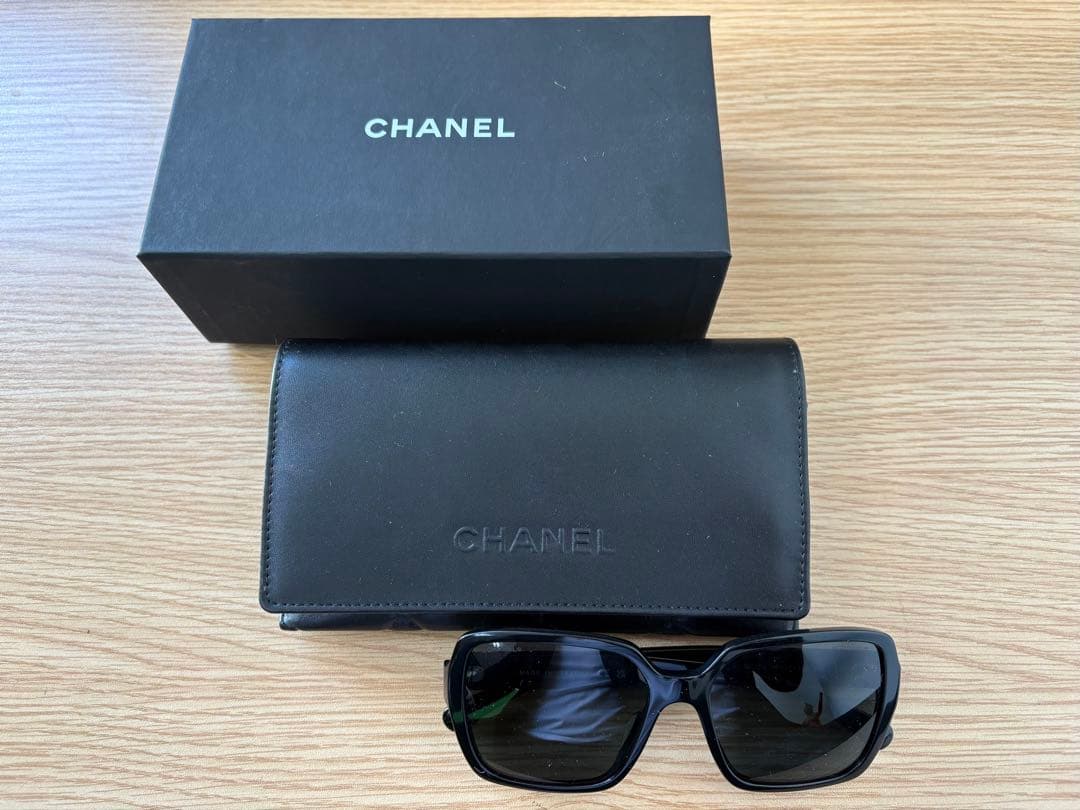 美品 CHANEL シャネル サングラス サイドロゴ 5408 付属品完備
