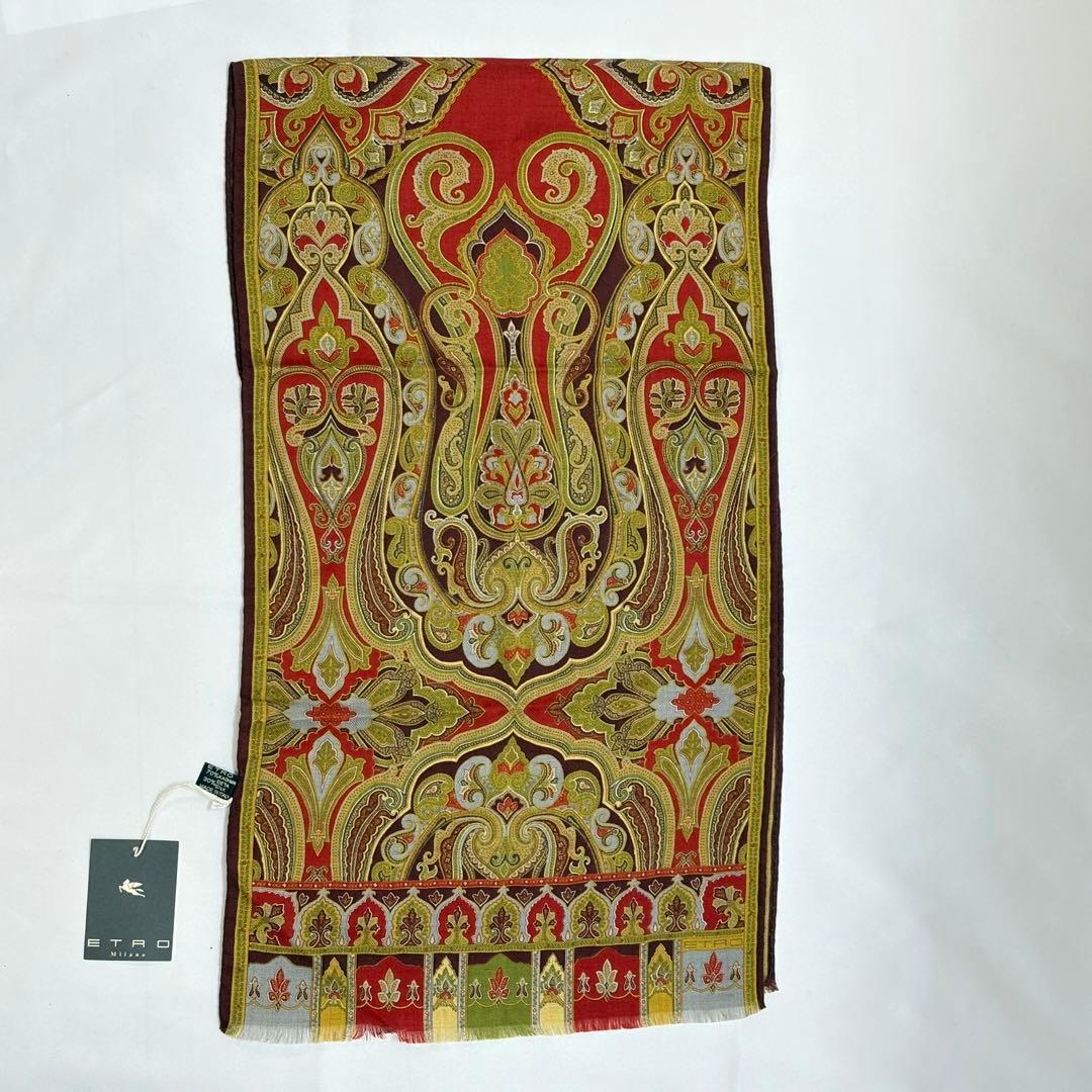 ETRO エトロ ストール カシミヤ シルク ペイズリー柄