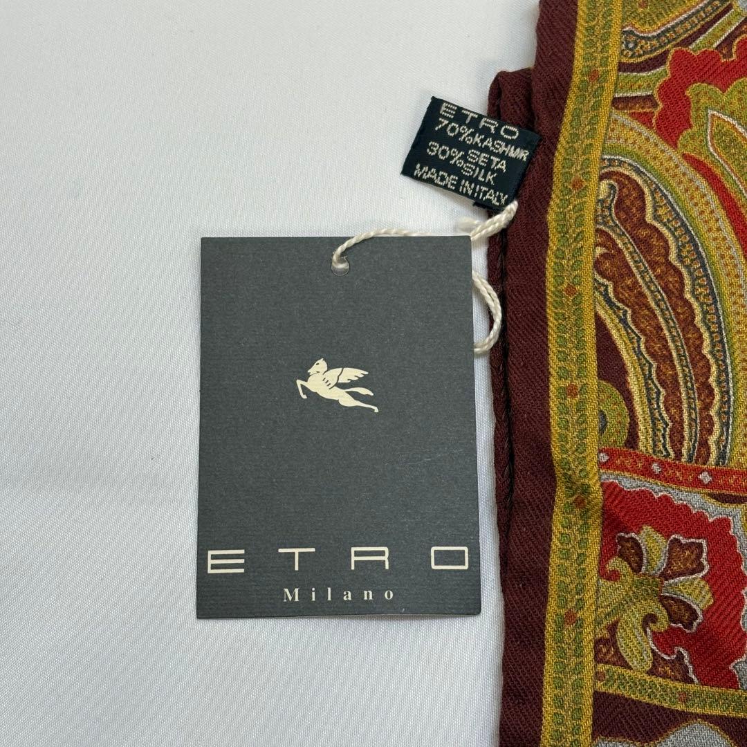 ETRO エトロ ストール カシミヤ シルク ペイズリー柄
