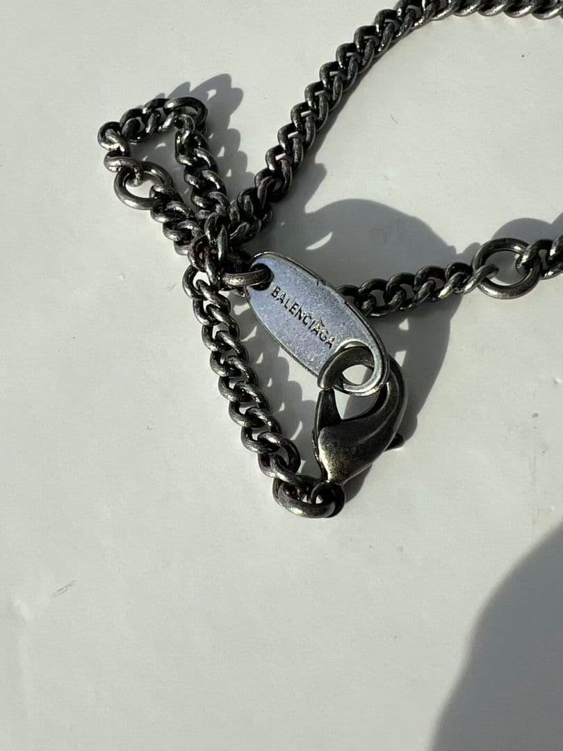 BALENCIAGA バレンシアガ シルバー チェーンネックレス新品同様