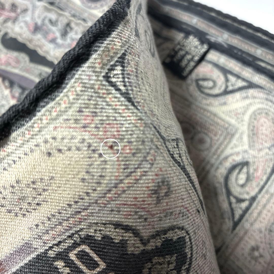 エトロ　ETRO スカーフ　ショール　ペイズリー柄　ウール　シルク　イタリア製