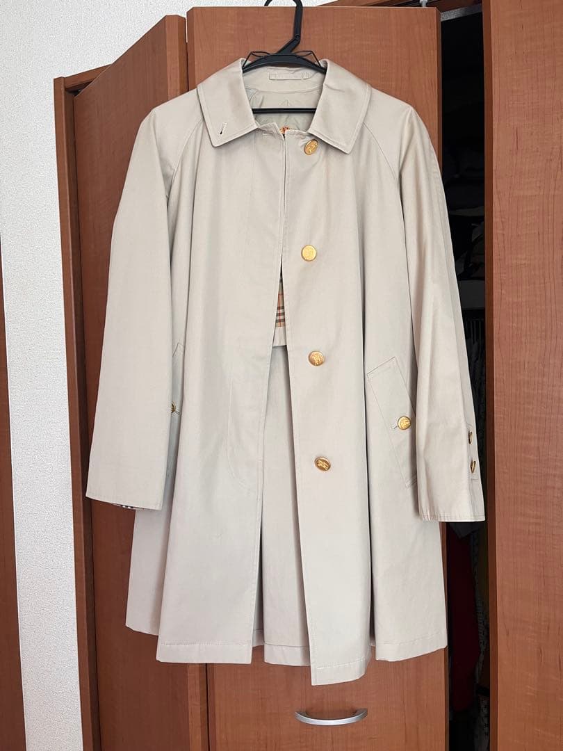 美品　Burberry トレンチコート　9号　金ボタン　三陽商会