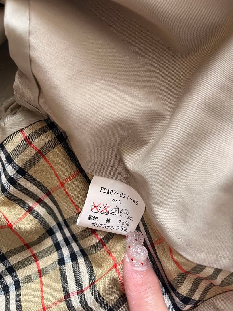 美品　Burberry トレンチコート　9号　金ボタン　三陽商会