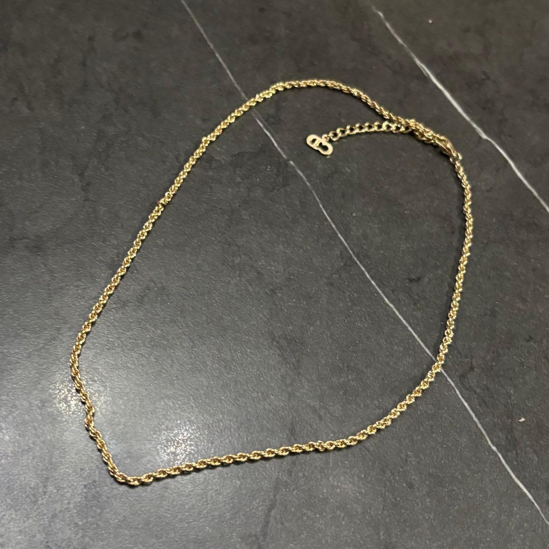 美品　クリスチャンディオール　チェーン　ゴールドネックレス