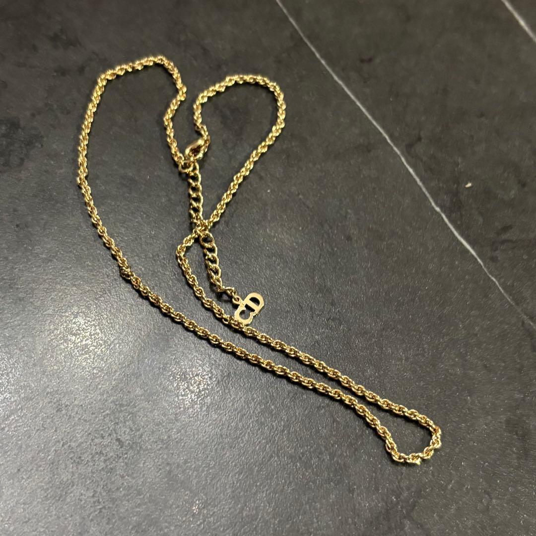 美品　クリスチャンディオール　チェーン　ゴールドネックレス