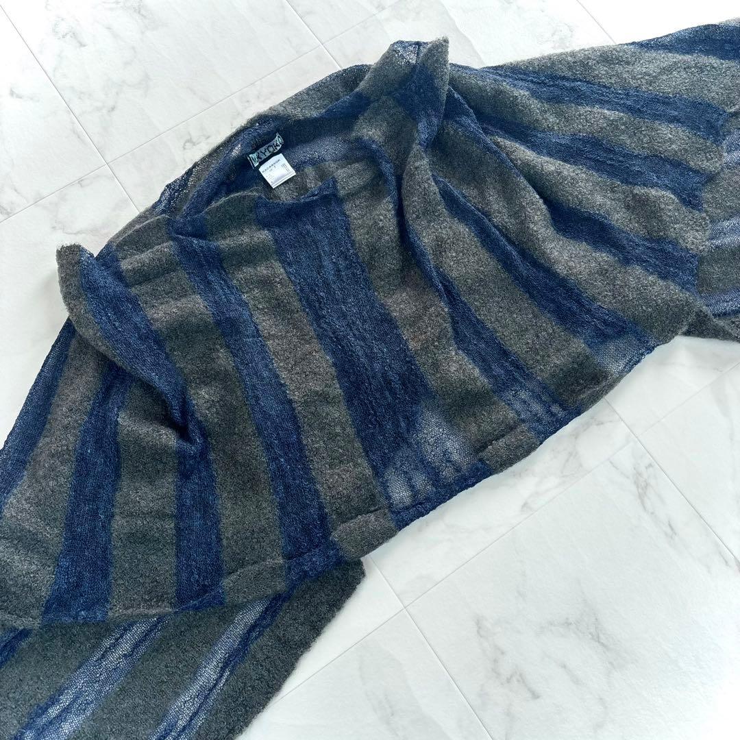 美品✨M.&KYOKO　シアー　羽織　ポンチョカーデ　モヘア　絹　アルパカ