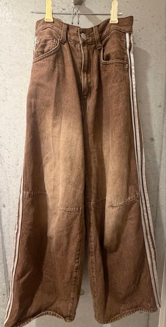 THE TOE Emirates Track Denim Pants ブラウン