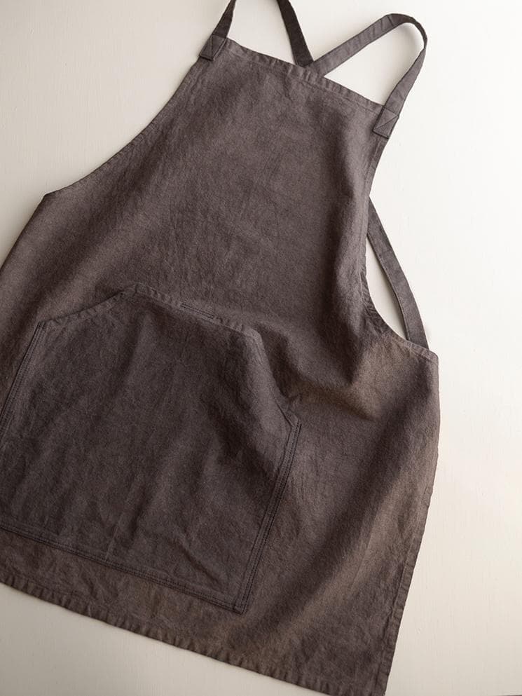 Work Apron -柿渋×大黄　鉄媒染