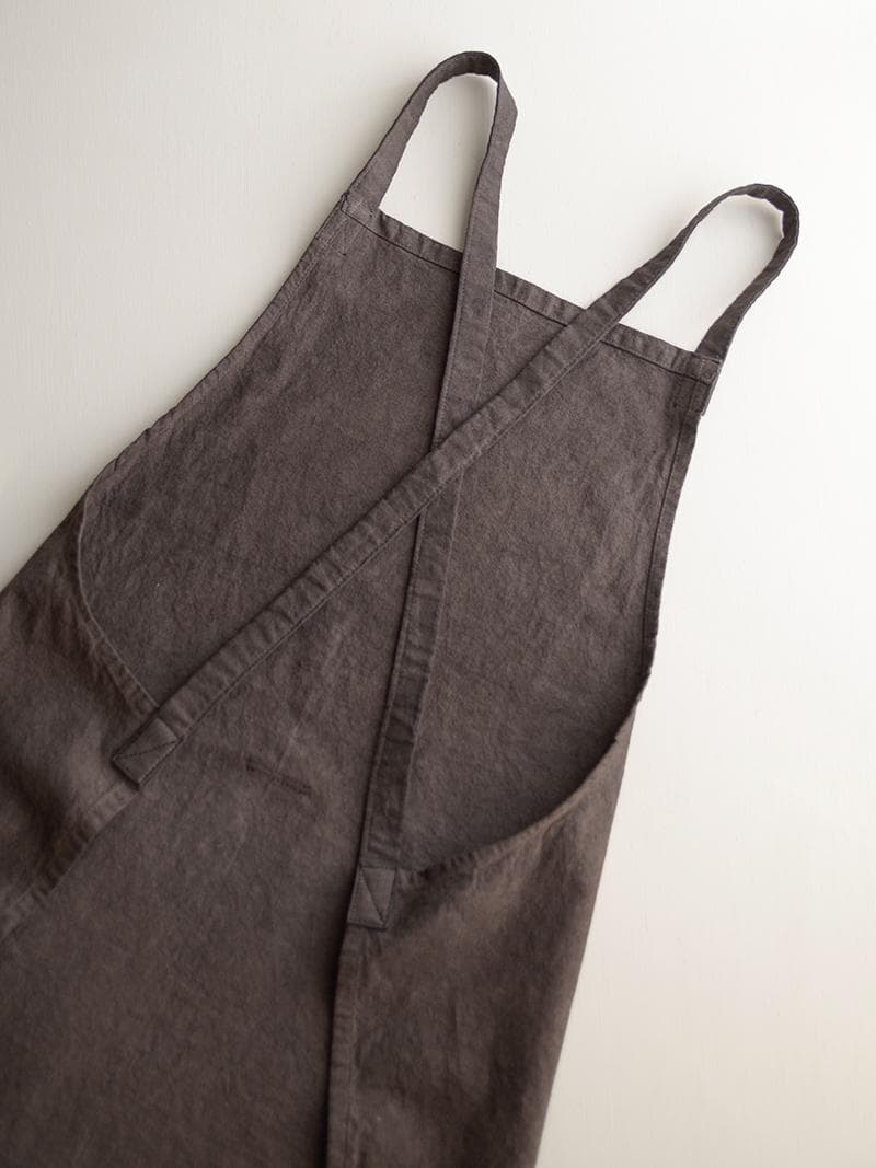 Work Apron -柿渋×大黄　鉄媒染