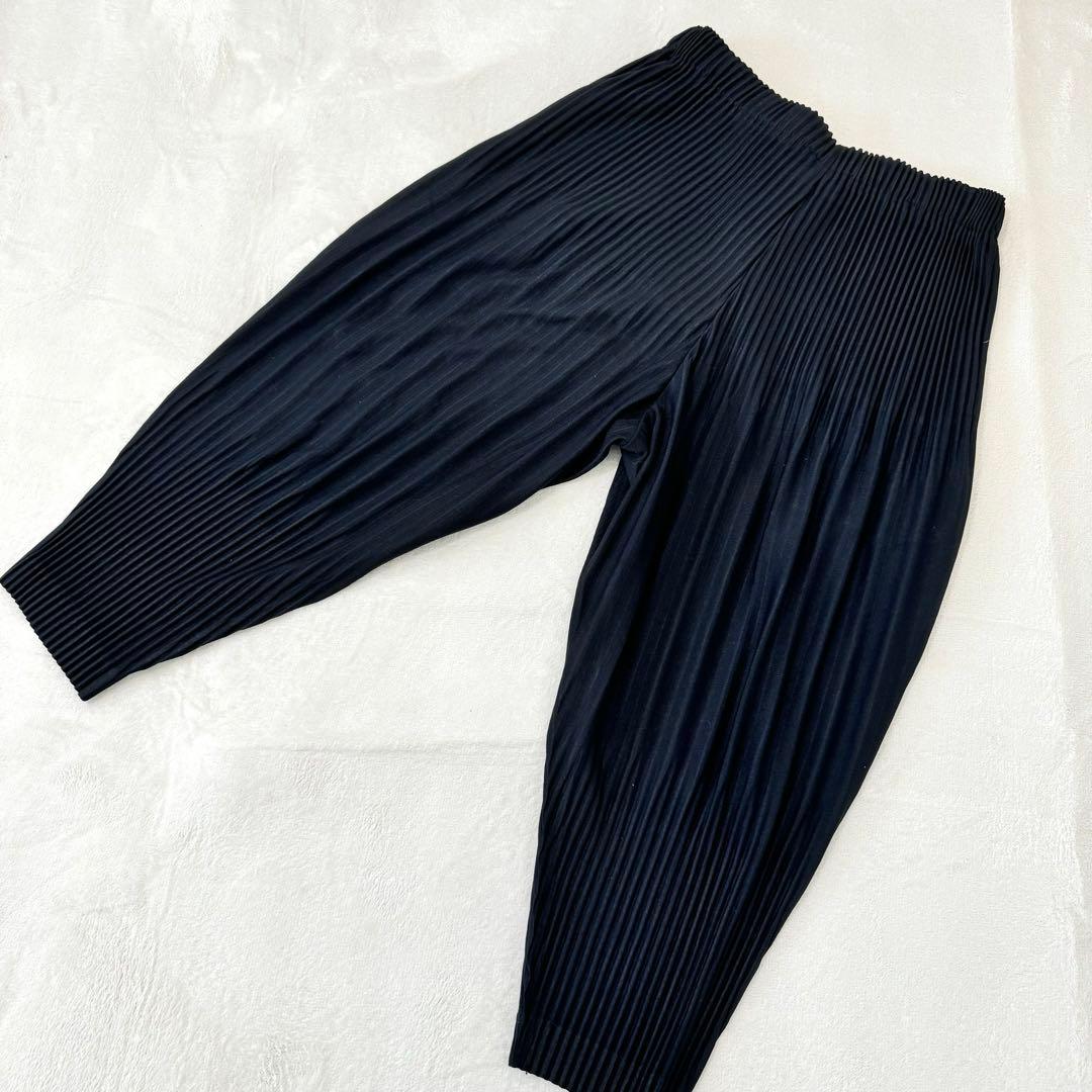 極美品✨HOMME PLISSE プリーツ　ブラック　サルエルパンツ