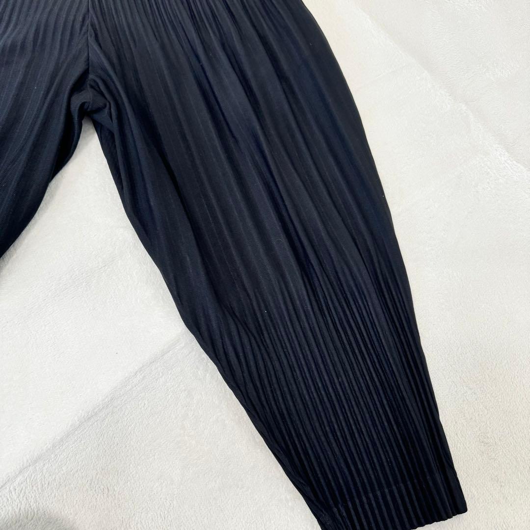 極美品✨HOMME PLISSE プリーツ　ブラック　サルエルパンツ