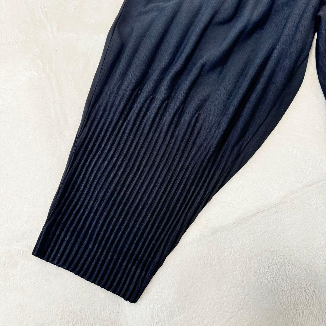 極美品✨HOMME PLISSE プリーツ　ブラック　サルエルパンツ
