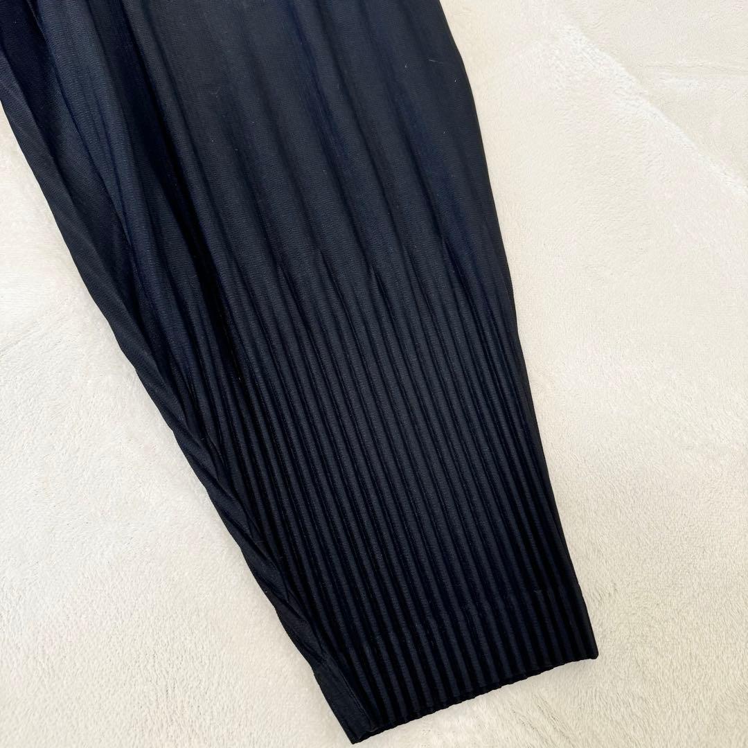 極美品✨HOMME PLISSE プリーツ　ブラック　サルエルパンツ