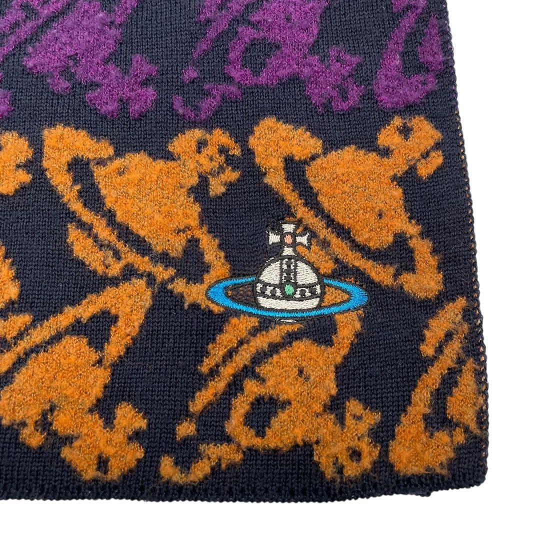 リバーシブル✨ Vivienne Westwood マフラー オーブ刺繍 総柄