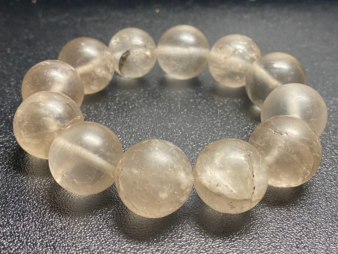 302ザギ水晶 18-19mmザギマウンテンクォーツ ブレスレット