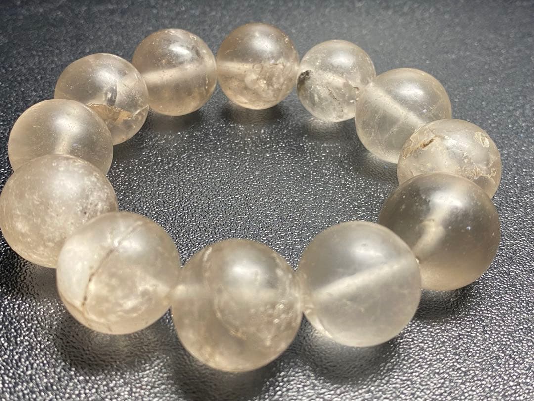302ザギ水晶 18-19mmザギマウンテンクォーツ ブレスレット