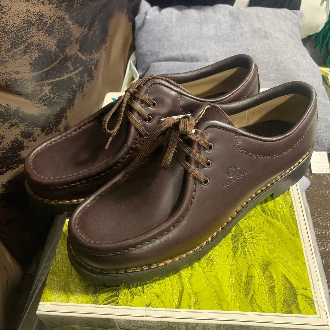 新品未使用 ダークブラウン レザー モカシン サイズ25.5cm