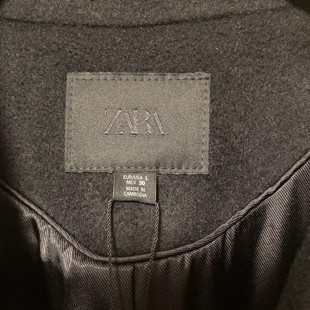 ZARA ウール混紡エクストラロングコート　Lサイズ
