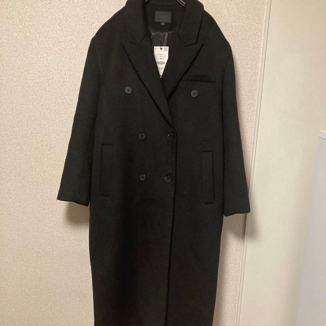 ZARA ウール混紡エクストラロングコート　Lサイズ