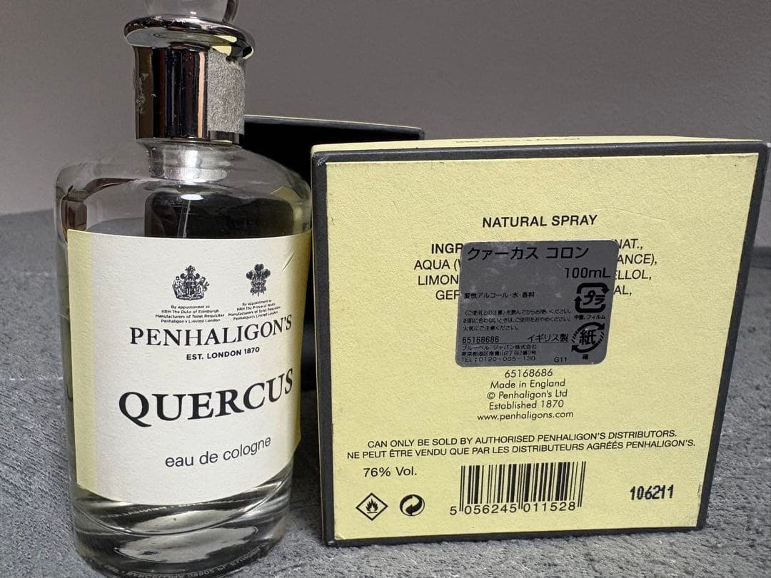 香水(男性用) Penhaligon's Quercus eau de cologne100ml