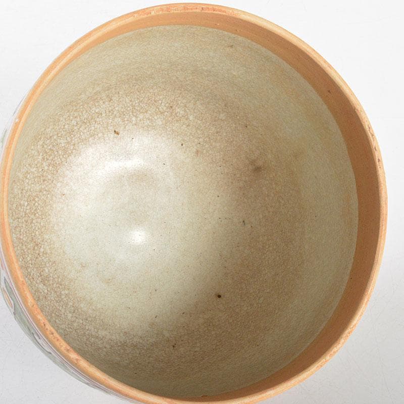 中国　呉須赤絵　蓮花魚藻文　蓋罐　C　R5541