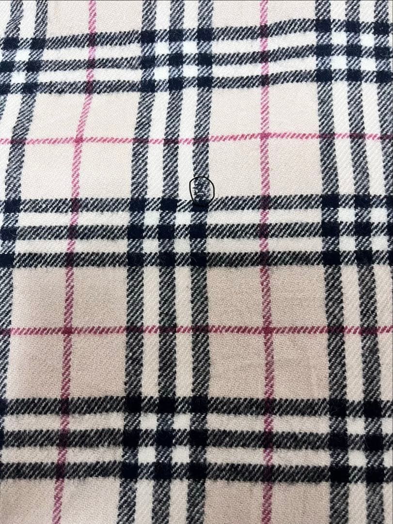 BURBERRY 大判ストール　ノバチェック　ホースロゴ　ベージュ　ウールマーク