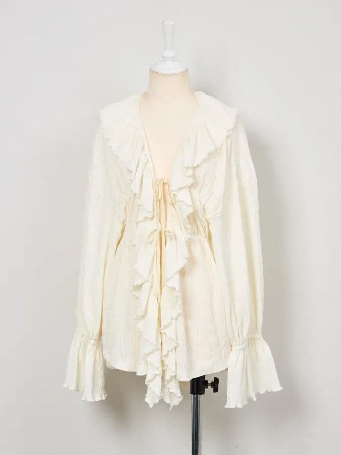 完売品rosarymoonロザリームーンFrilly Gownガウンカーディガン