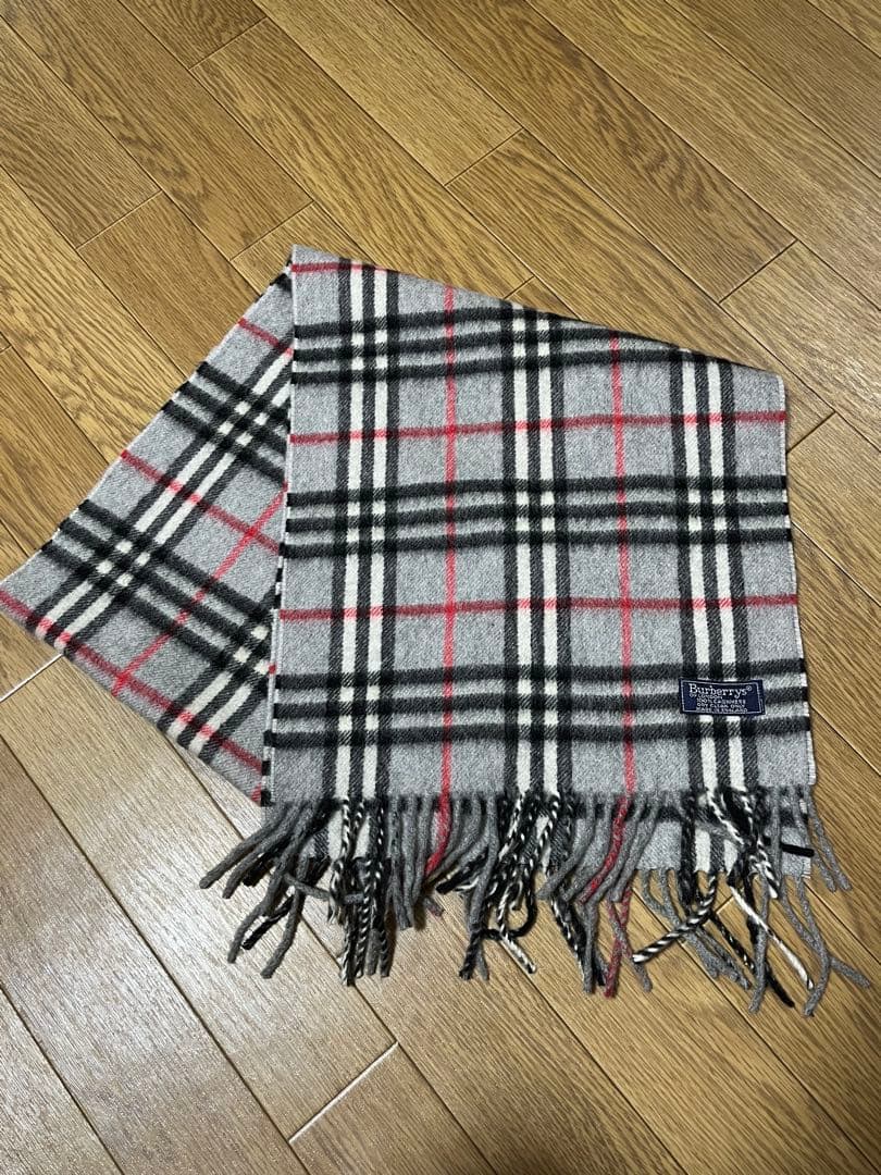 Burberrys バーバリー カシミヤ100% チェック柄 マフラー ストール