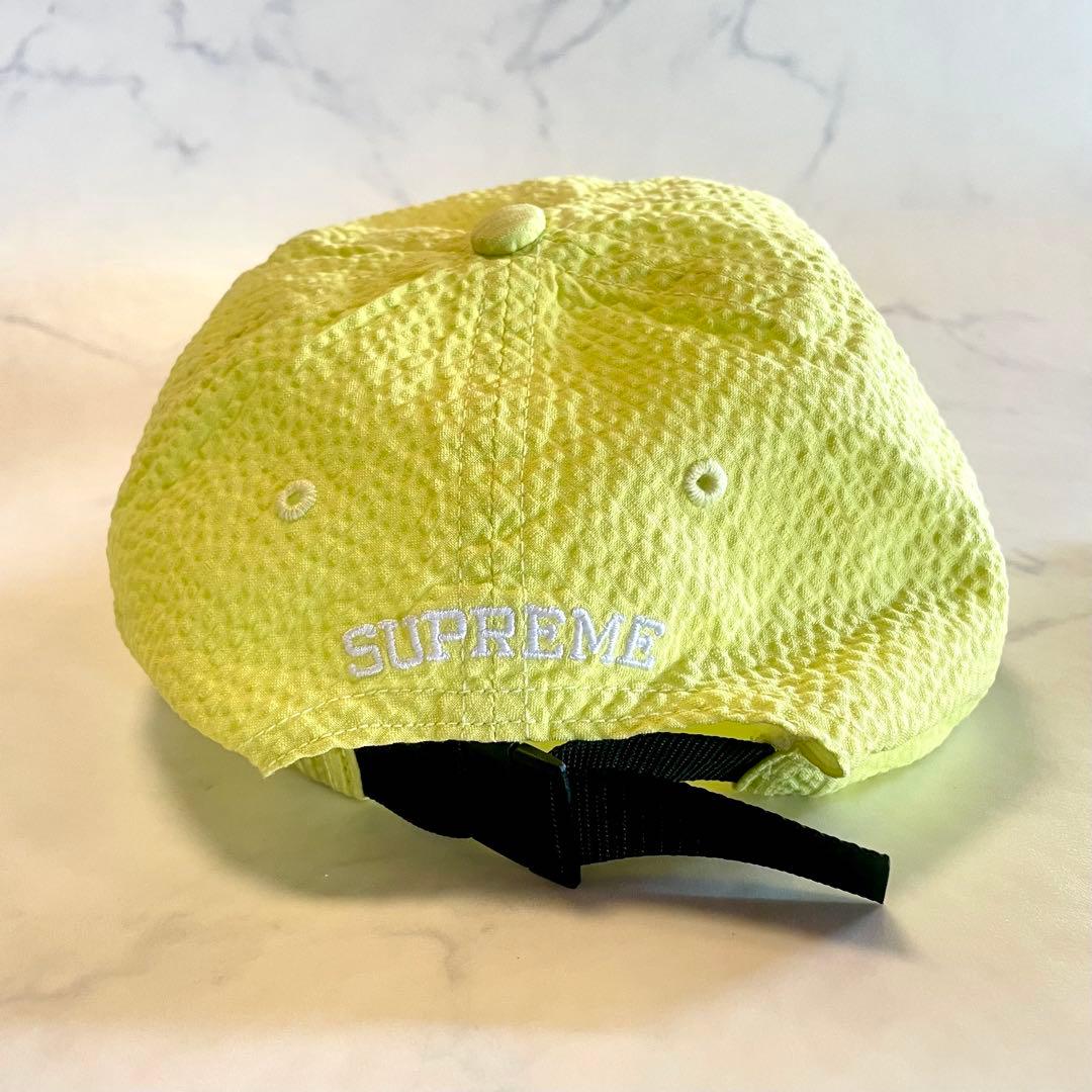 美品⭐︎Supreme Seersucker S Logo 6 Panel 黄
