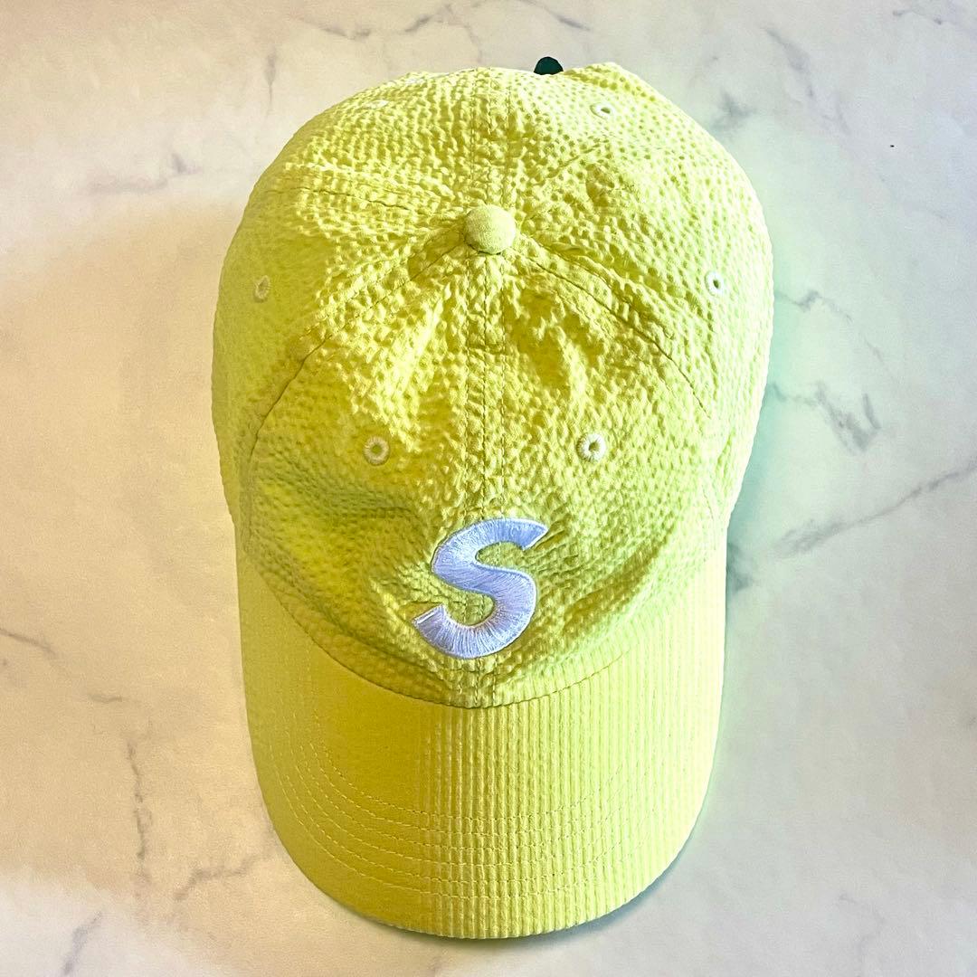 美品⭐︎Supreme Seersucker S Logo 6 Panel 黄