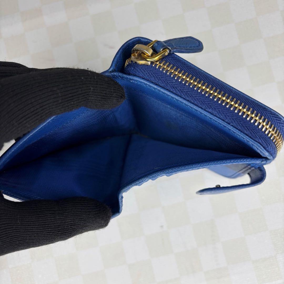 極美品　PRADA プラダ　財布　二つ折り　ラウンド　M58