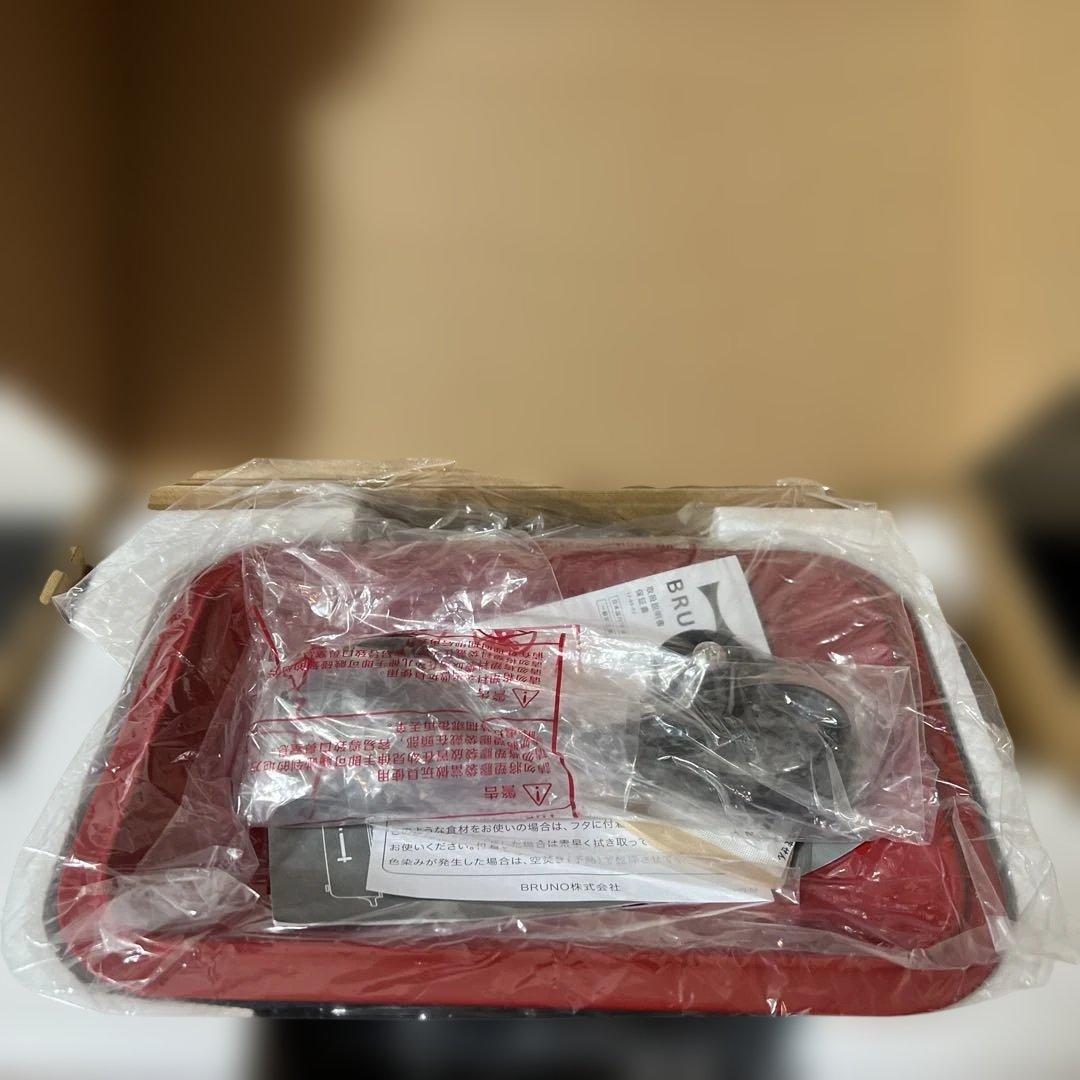 【新品 未使用】BRUNO コンパクトホットプレート BOE021-RDレッド