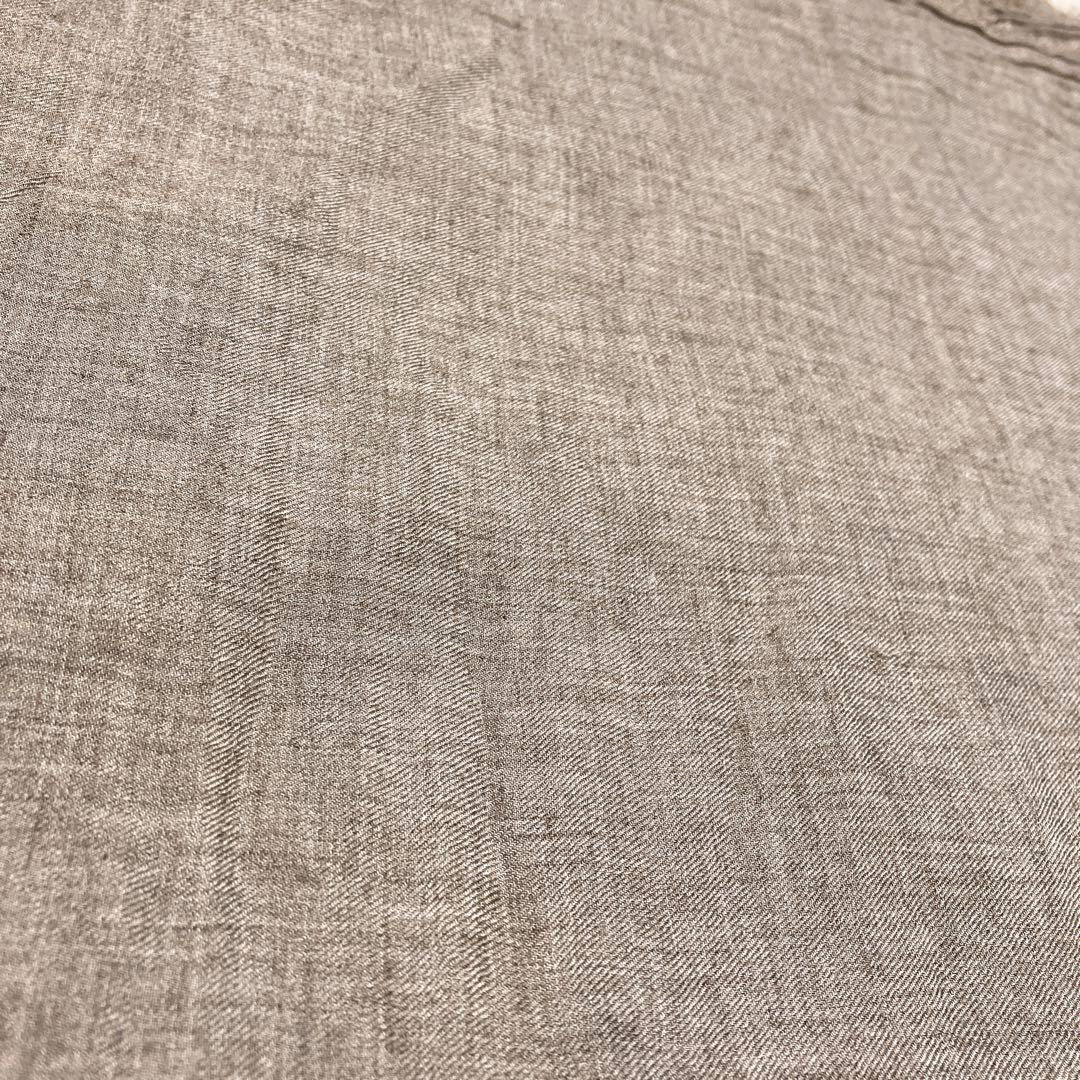 極美品✨ファリエロサルティ　大判カシミヤストール　グレー　薄手　通年使用可