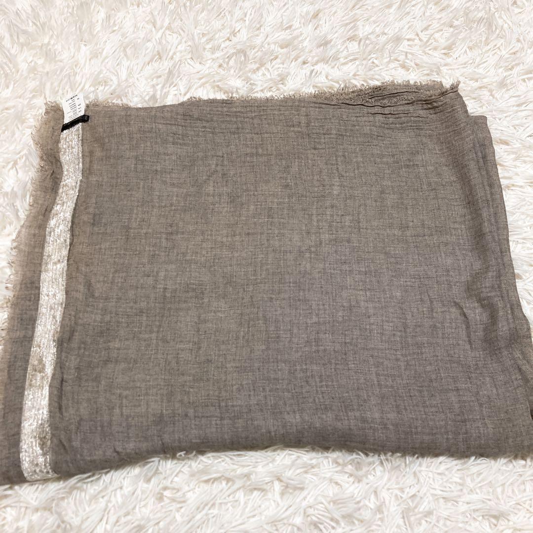 極美品✨ファリエロサルティ　大判カシミヤストール　グレー　薄手　通年使用可