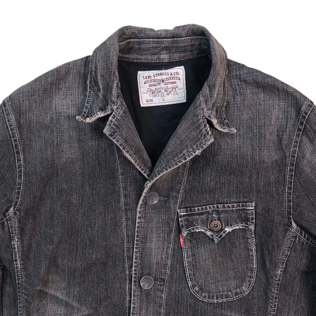 Levi's リーバイス ブラックデニム カバーオール 70802 L