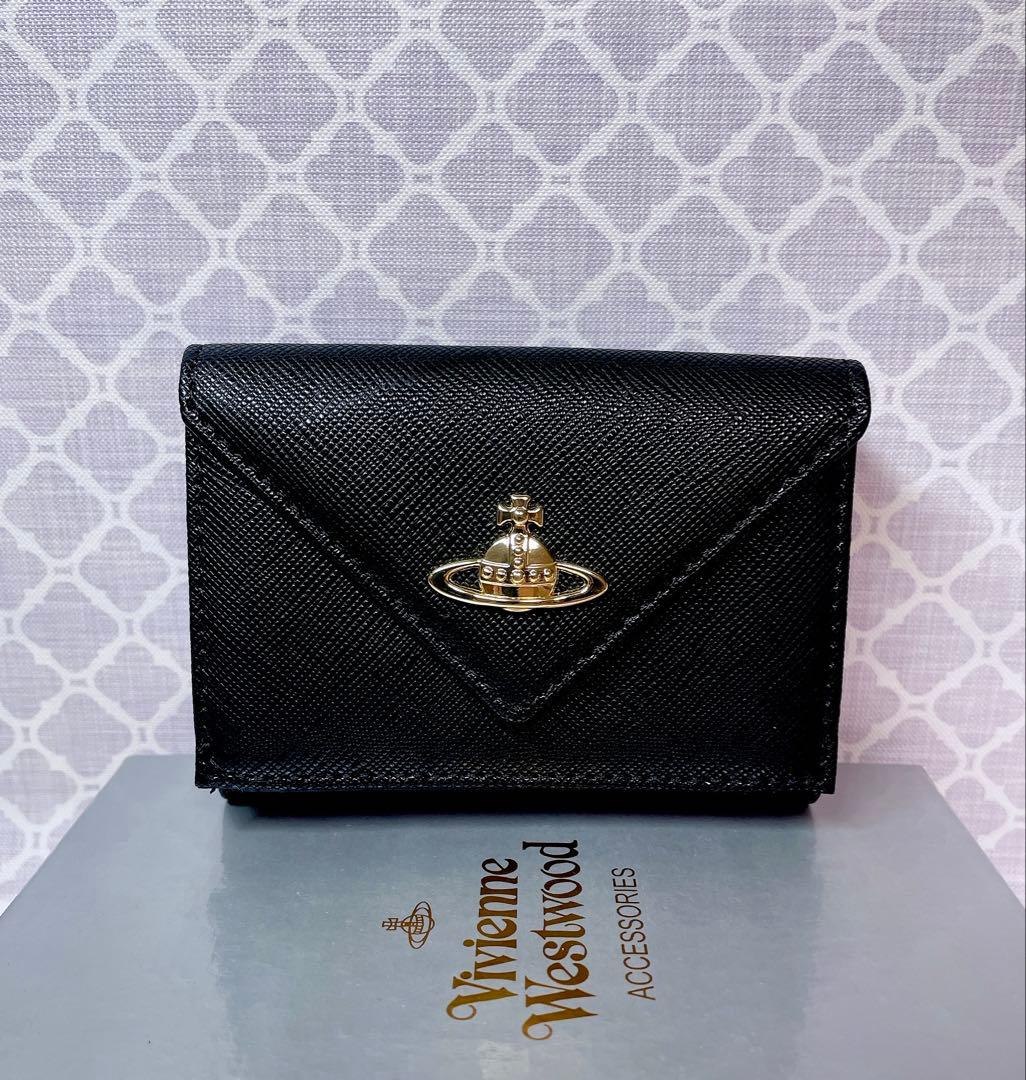 【最新♡ショッパー付】Vivienne Westwood 3つ折り財布 ブラック